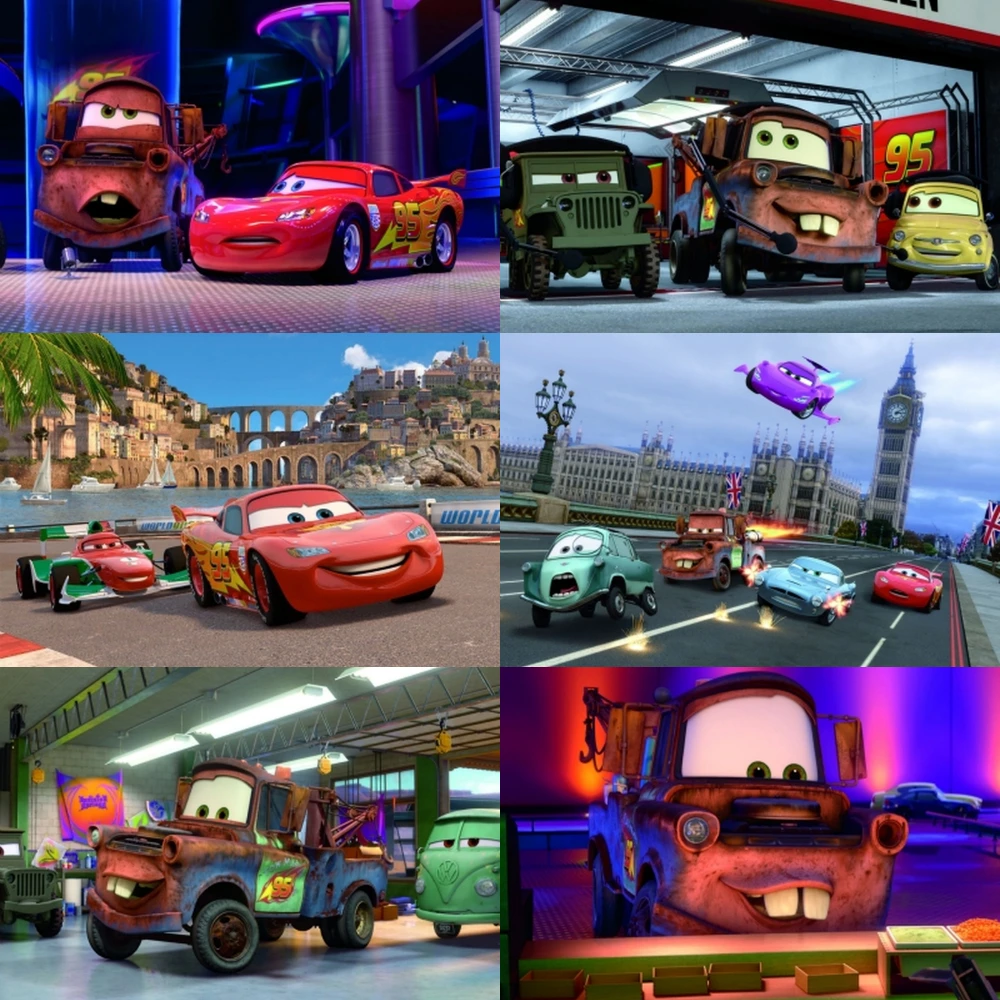 Картина на холсте Disney Настенная картина с мотивом мультфильма Тачки