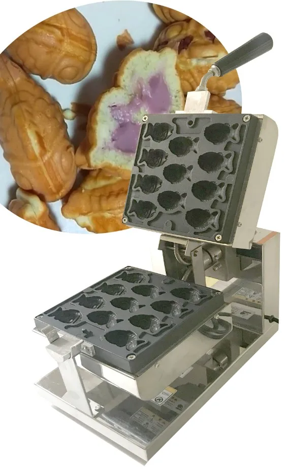 Бесплатная доставка Стоимость 110В 220В мини Taiyaki машина для изготовления золотой