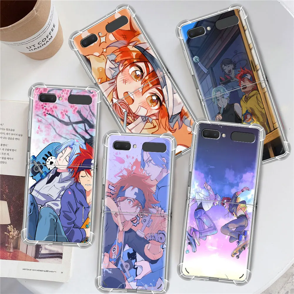 

Sk8 The Infinity Capa For Samsung Galaxy Z Flip 3 5G Case Airbag Clear TPU Shockproof Cover Transparent Cell Phone Luxury Funda