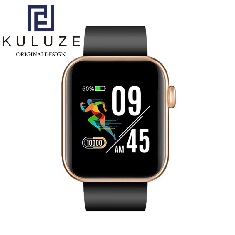 Умные часы KULUZE с Bluetooth, умные часы для телефонов IOS и Android, поддержка SMS, Facebook, Whatsapp, оксигенация крови, пульс, IP68