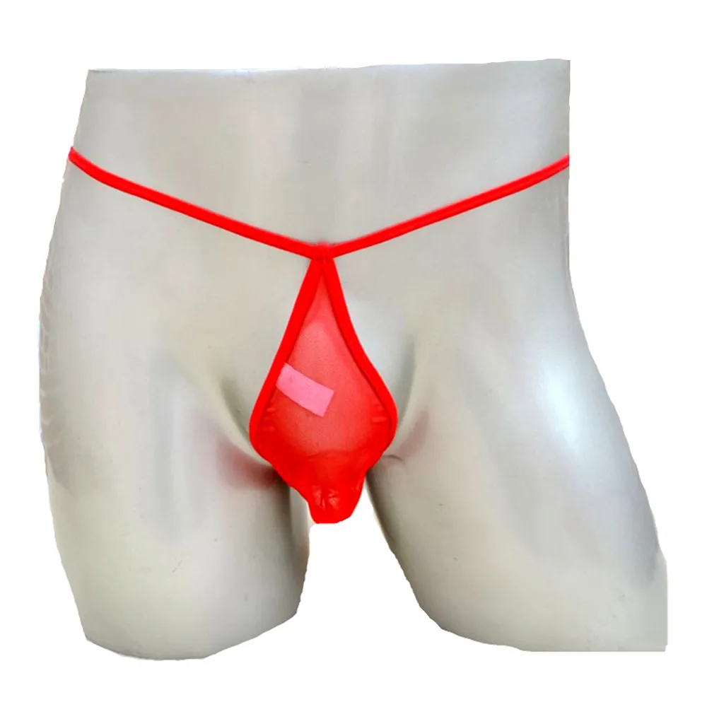 Прозрачная Для мужчин сексуальные прозрачные стринги нижнее белье эротическое