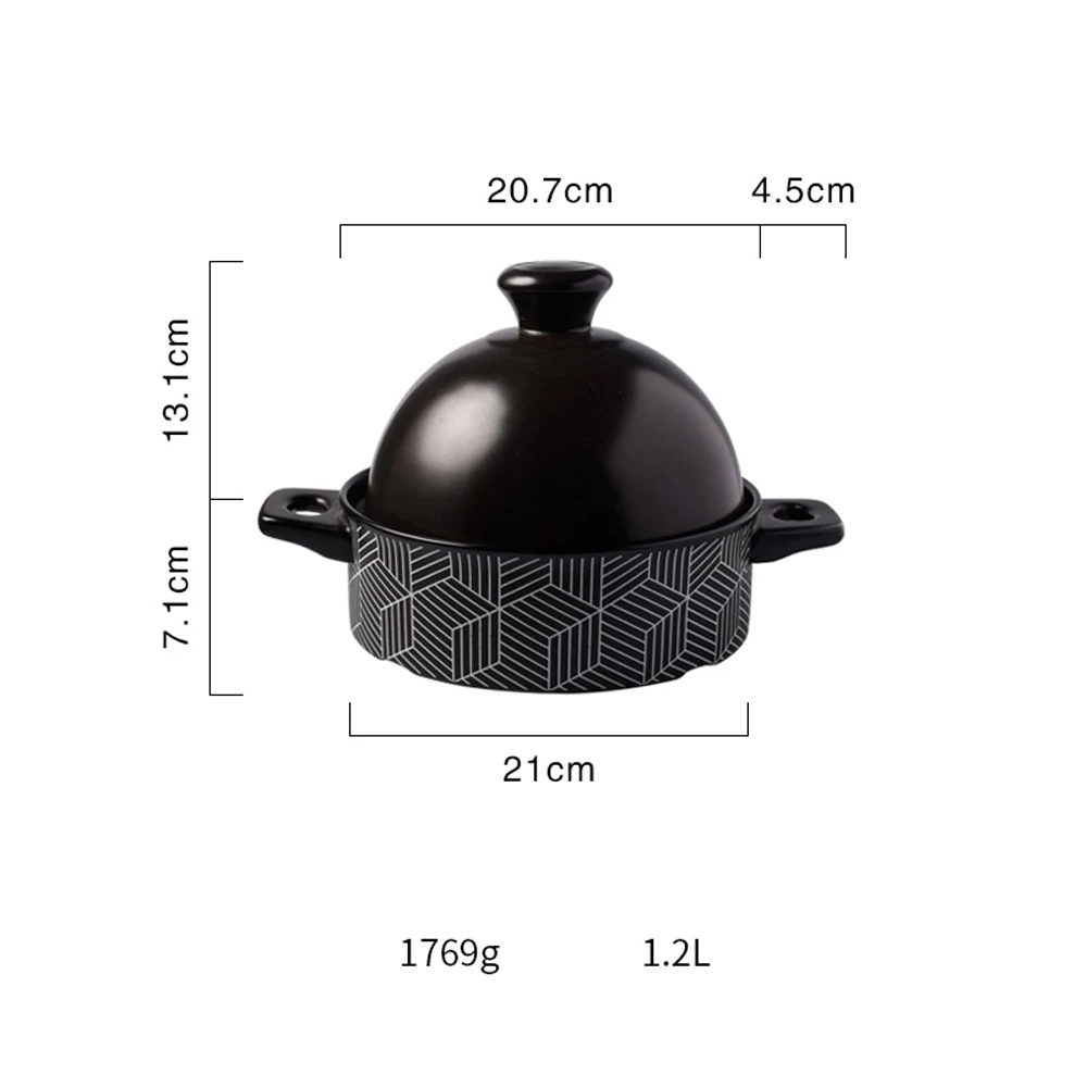 Кастрюля Taji кастрюля домашняя керамическая для супа и каши риса газовая