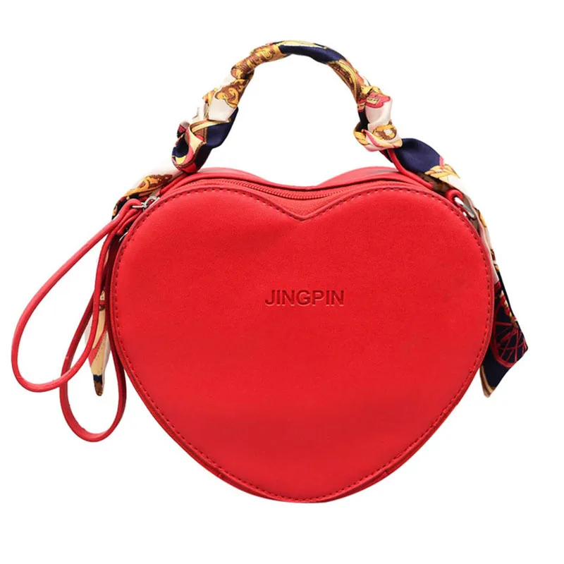 

Design Heart Shaped Small Pu Leather Crossbody Bags for Women Fashion Female Simple Solid Color Shoulder Handbags