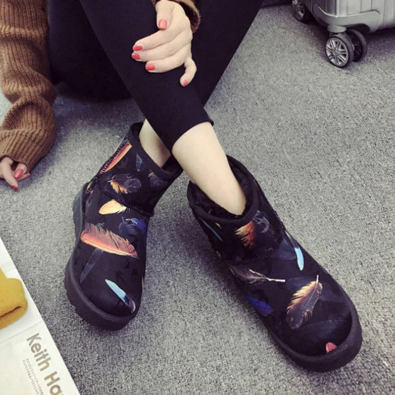 Bishen/зимние женские зимние ботинки для мальчика удобные толстые Нескользящие