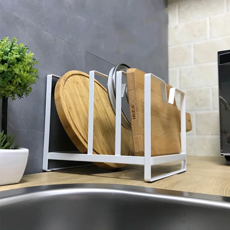 Книжная полка бытовые предметы кухонная Многоуровневая для крышек кастрюль