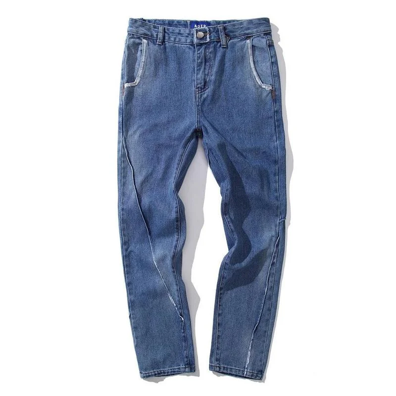 

22SS Classic Straight Tube Washed Edging 100% Cotton EU Size ADER ERROR Pants Men Women Fashion Four Seasons Lil Peep