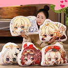 Genshin ударная Подушка мягкий плюш косплей милый Paimon Keqing Qiqi Babala двусторонний принт кукла подушка для фанатов подарок
