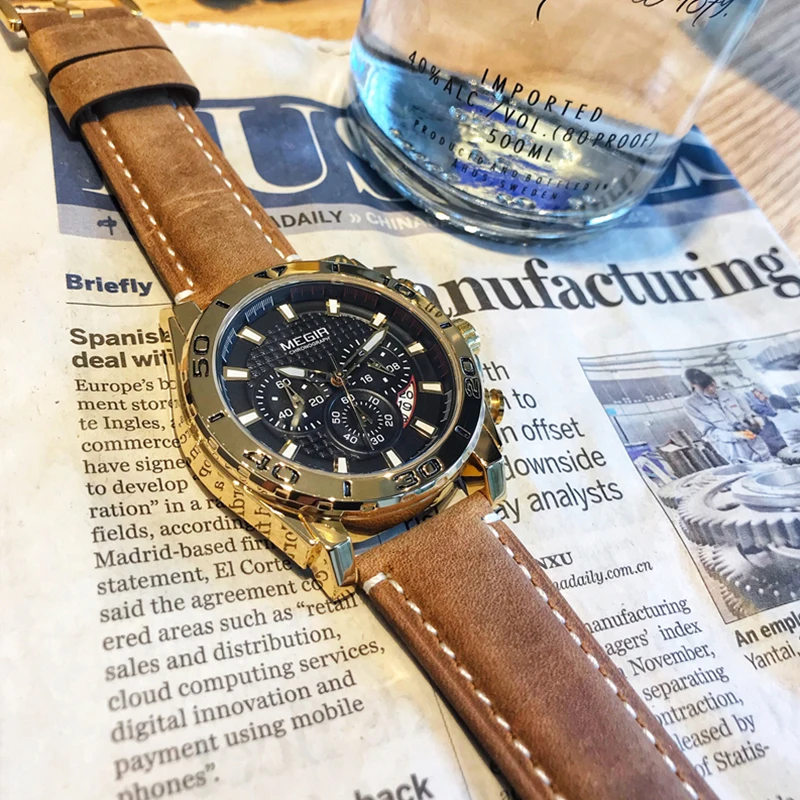 

MEGIR Men's Watches Fashion Sport Analog Quartz Clock Men Top Brand Luxury Waterproof Watch Hour Relogio Masculino Relojes 2020