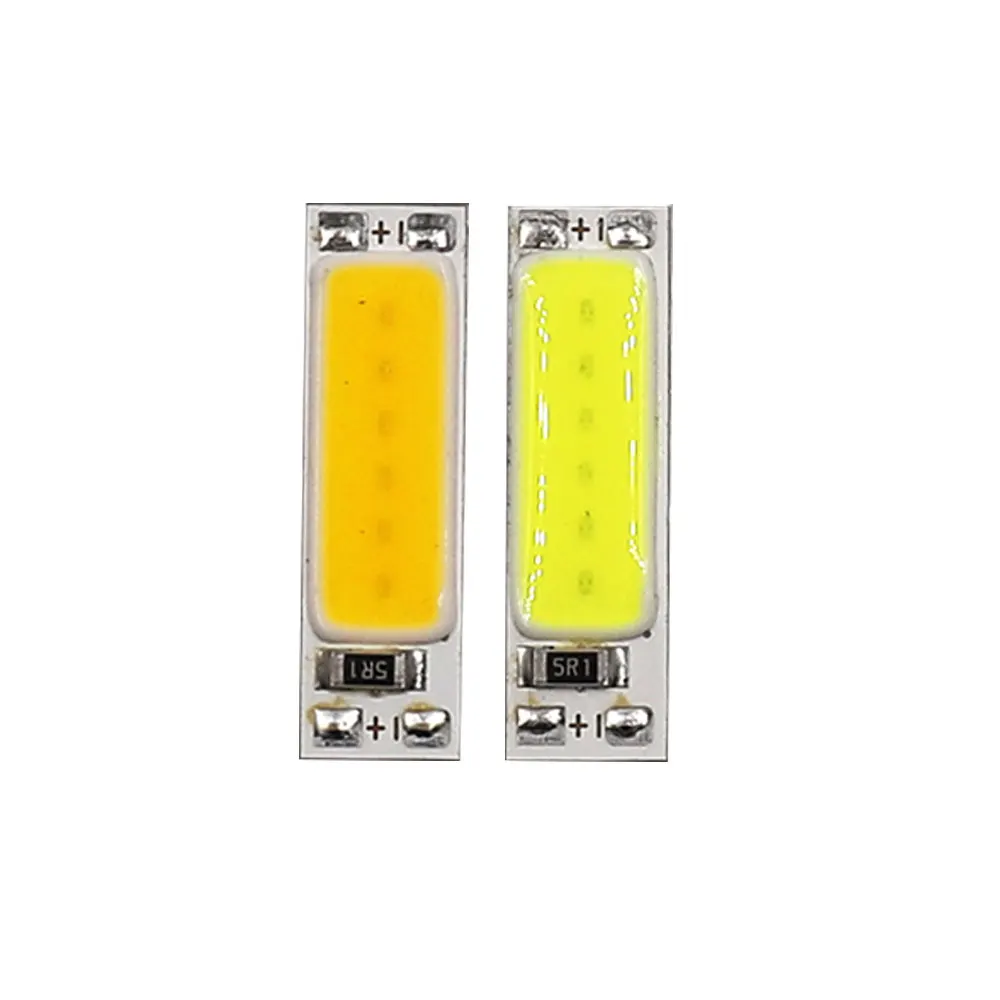 25x7 мм COB светодиодный светильник полосы 3V 3 7 V 5V 1W чип 3000 К 6000 Теплый Холодный белый