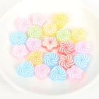 10 шт., разноцветные круглые кабошоны из смолы