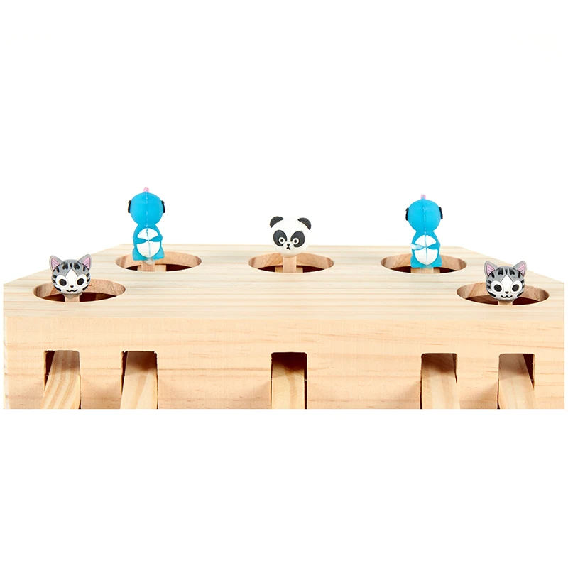 

Игрушка для кошек, деревянная охотничья мышь, игрушка, Интерактивная игрушка для кошек, забавная игра-крот, забавная игрушка-пазл для котят, ...
