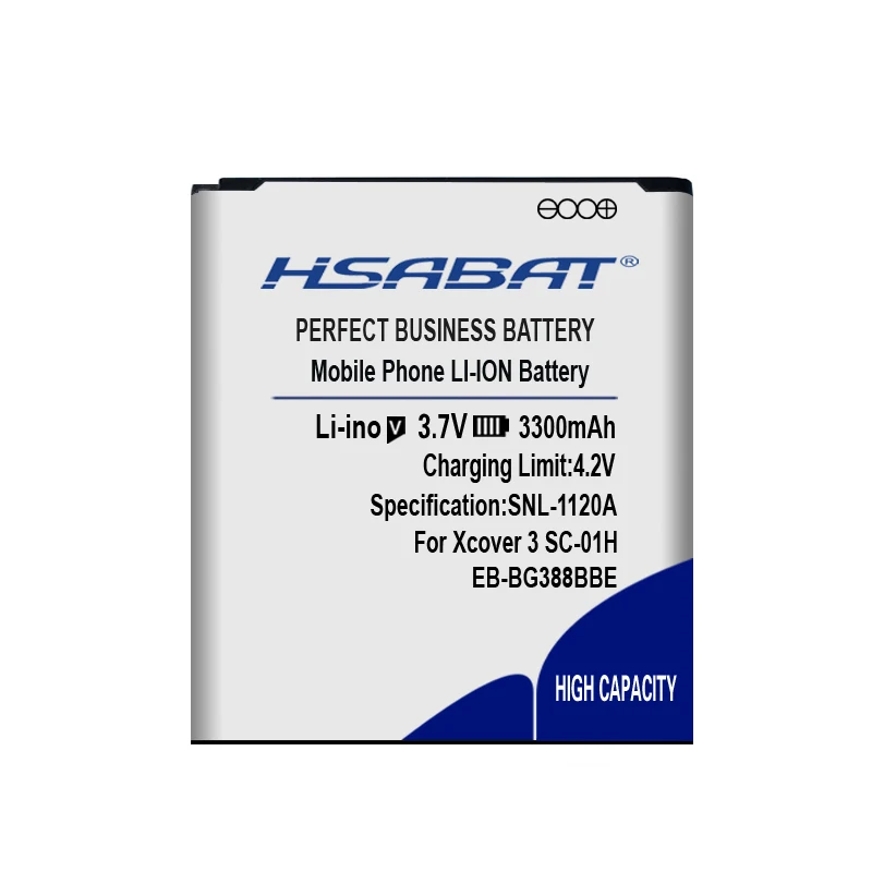 HSABAT EB-BG388BBE 3300 мА/ч, Батарея для samsung Galaxy Xcover 3 G388 G388F G389F G388D N533 SC-01H