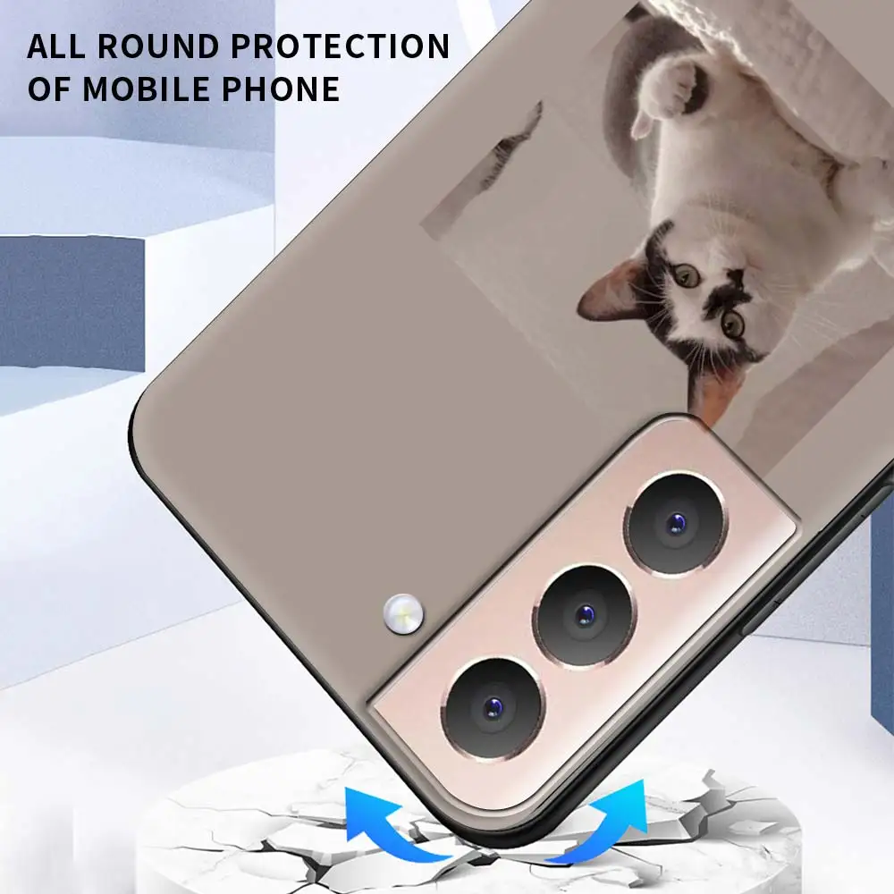 

Silicone Case Coque For Samsung Galaxy S21 Ultra S20 FE 5G S10e S10 S8 S9 S20 Plus S7 Cute Cat Dog Animal Soft Shell Cover Funda