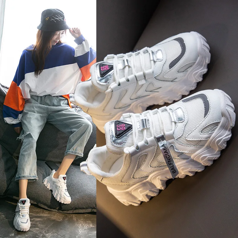 Torre female shoes the new spring 2021 han edition joker ins street snap increased recreational shoe B03 sneakers female stud