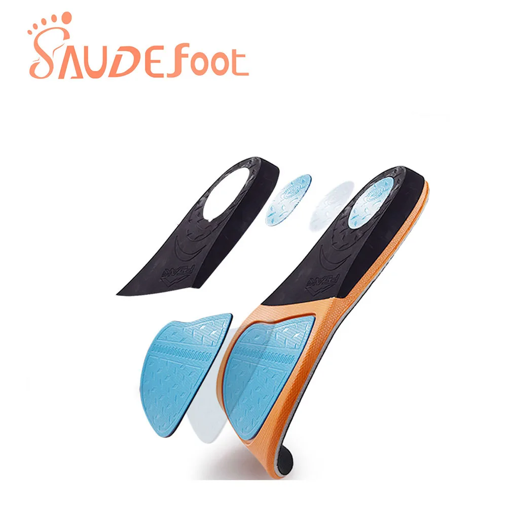 Saudefoot Shoe Insole Sneakers Cushion PU Damping Glue Ultra-fine Velvet  Absorbing Memory Foam Increased Flexible Soft Shoe-pad