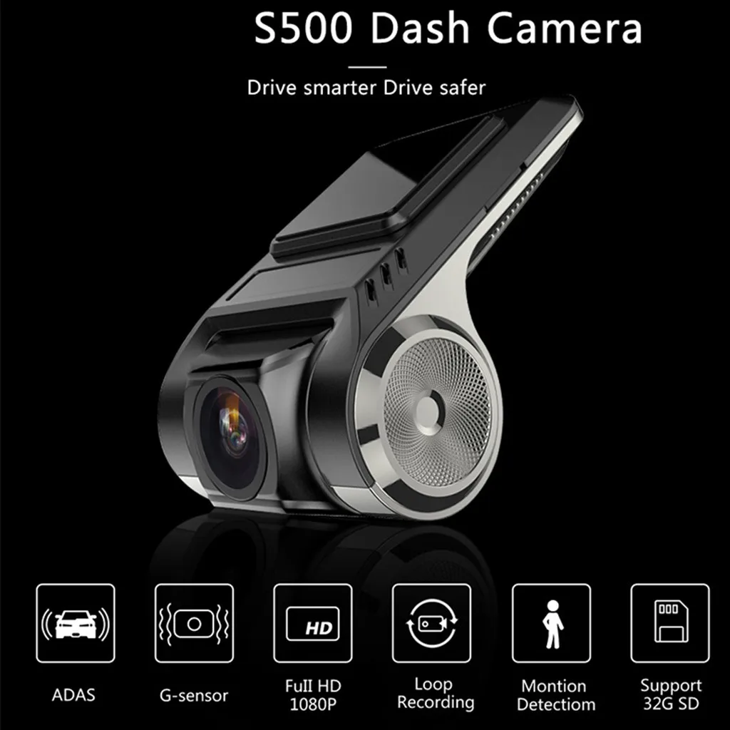 1080P USB Автомобильный регистратор DVR камера HD 1080P ночная версия 170 широкоугольный Автомобильный регистратор