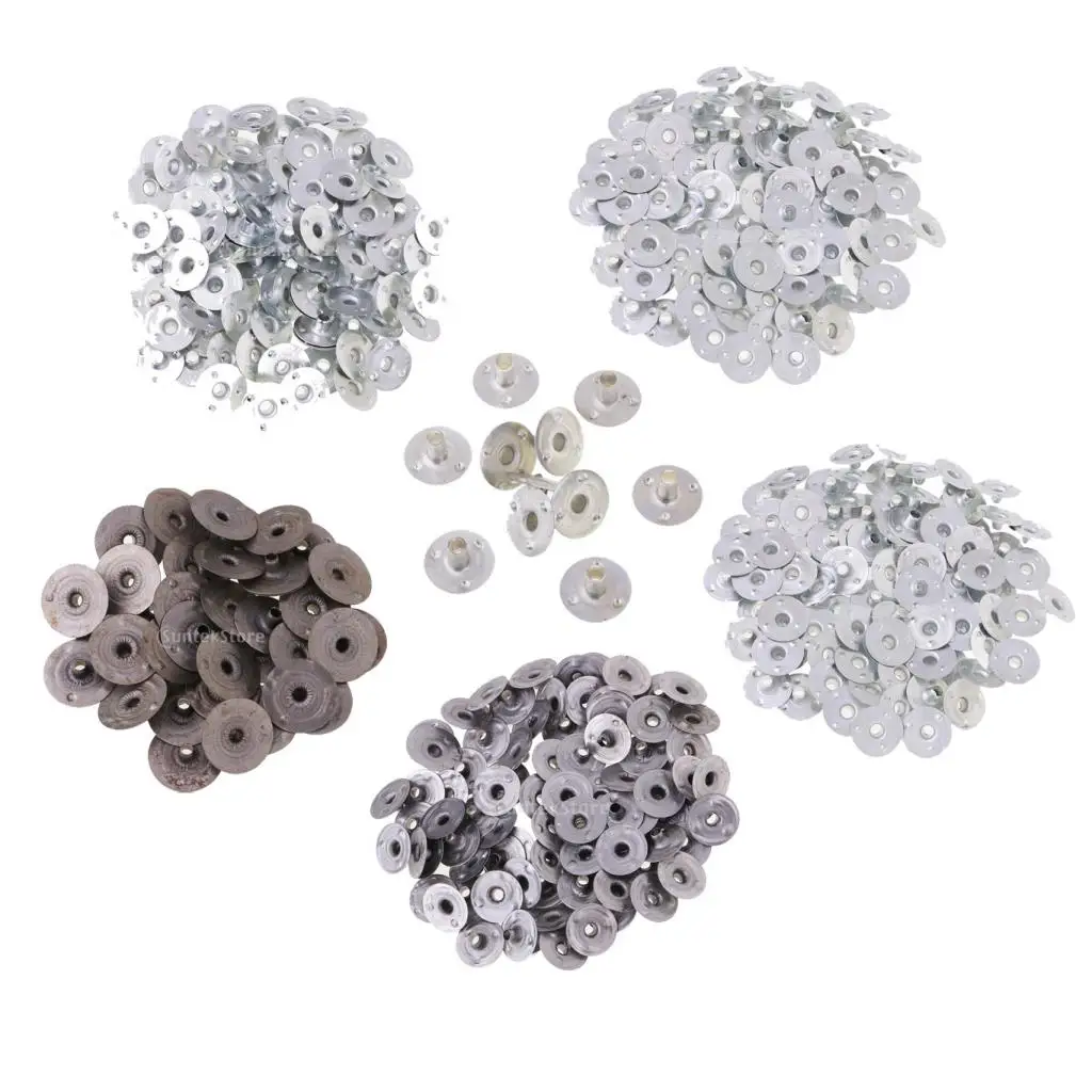 

MagiDeal 200 Pieces Metal Candle Wick Sustainers Tabs Base Candle Making for Wick Sticker and Wicks 12.5x3mm