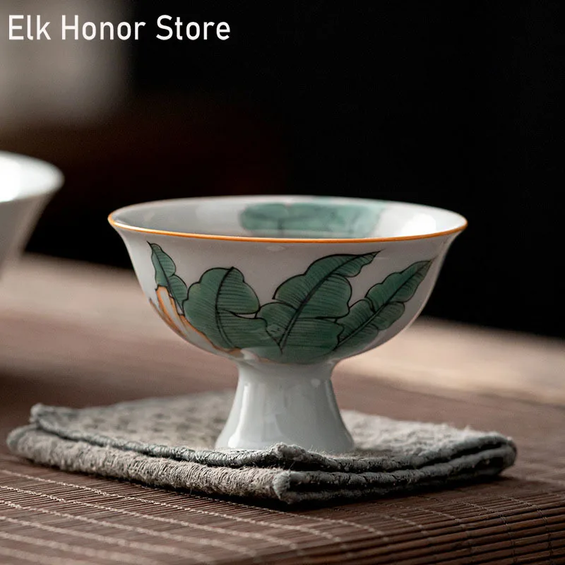 70 мл Ретро белая фарфоровая фотография ручная роспись Кубок маленький мастер