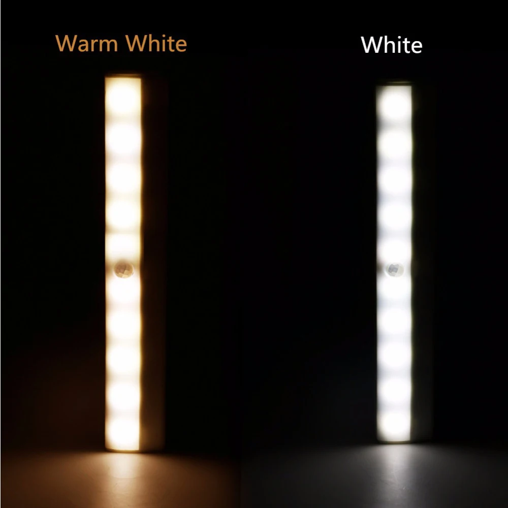 under cabinet 6 10 24 40leds night light motion sensor closet light kitchen bedroom lighting wall lamp with magnetic strip led free global shipping