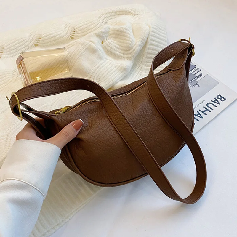 

2021 New Women's Bag Korean Designer Hobos Female Handbags High Quality PU Leather Ladies Shoulder Crossbody Bag Whole Sale