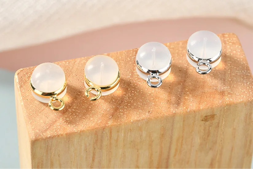 18 К позолоченный силикагель шпилька высокое качество задняя вилка прозрачная