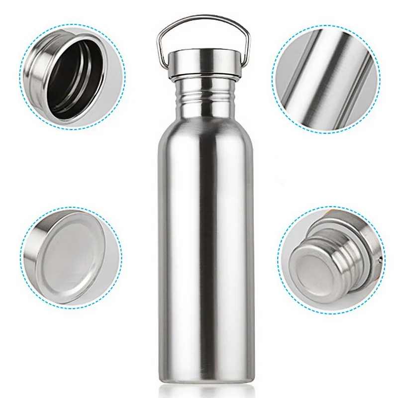 Модный однослойный спортивный чайник большой емкости из нержавеющей стали