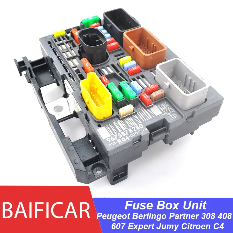 Блок предохранителей Baificar для Peugeot Berlingo Partner 308 408 607 Expert Jumy Citroen C4 в сборе