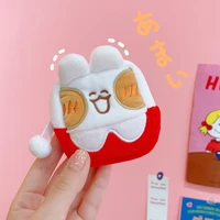 boxi ins new kawaii animal plush purse cute cartoon fluffy soft stuffed coin purse bag keychain gift for birthday for kids adult