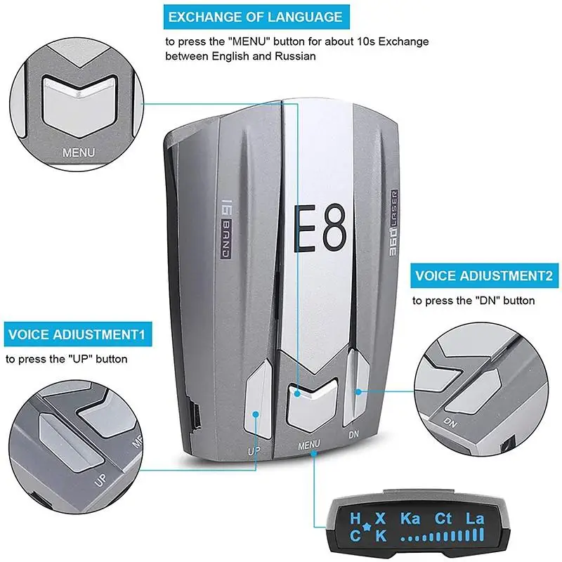

2021 Anti Radar Car Electronics Detector Radar Car Radar Detector Speed Alarm Systems & Security Radar Detectors