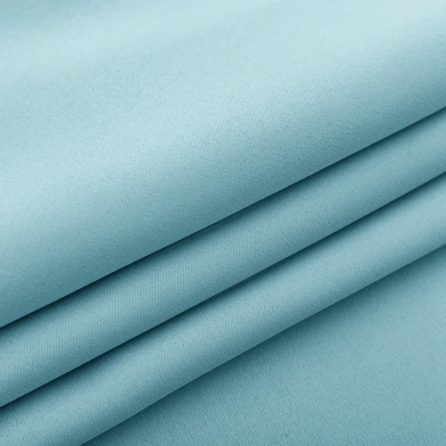cyan-blue High Shading Blackout Curtains For Bedroom Modern Thermal Insulating Solid Finished Curtains Living Room Window Treatment Drapes - Цвет: cyan-blue