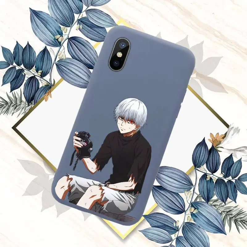 

Tokyo Ghoul Anime Phone Case Blue Candy Color for iPhone 11 12 mini pro XS MAX 8 7 6 6S Plus X SE 2020 XR