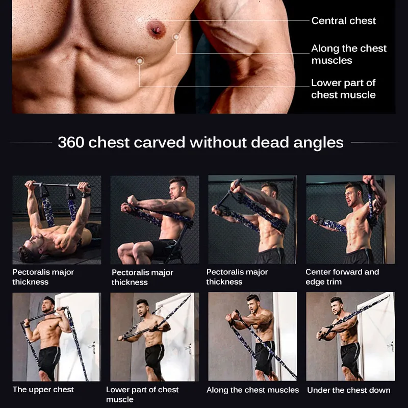 

Resistance Band Bench Press Push Up Removable Chest Muscle Trainer Arm Expander Home Workout Weightlifting Gym Fitness Rod