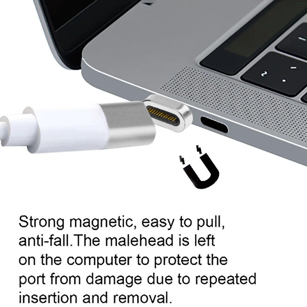 Магнитный 24pin Тип C разъем для Thunderbolt 3 PD 100W 40Gbp/s конвертер USB адаптер анти-падение