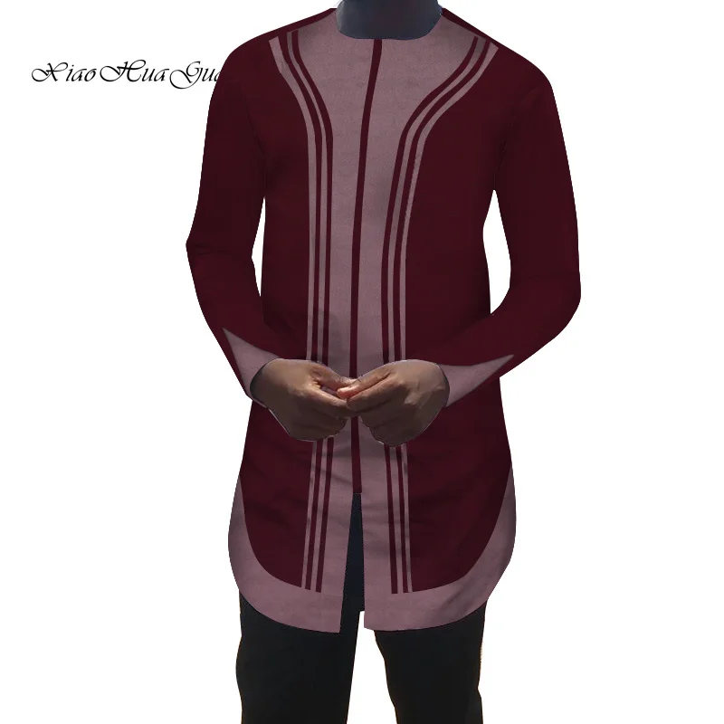 Африканская мужская одежда Dashiki Bazin Riche Ankara повседневные офисные рубашки с длинными рукавами рубашка в африканском стиле Wyn522
