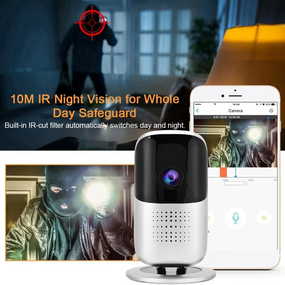 1080HD беспроводная WIFI панорамная домашняя сетевая камера приложение для телефона