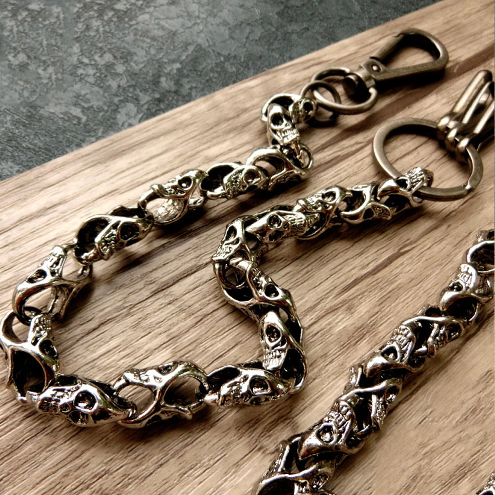 

Jeans Trouser Chain Wallet Chain Heavy Wallet Punk Skull Chain Bracelet Necklace Biker Hip Hop Rock Strong Key Self Defense