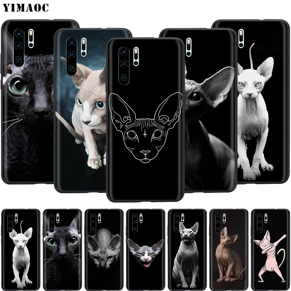 Силиконовый чехол YIMAOC Sphynx Cat для Huawei Mate 30 20 Honor 10 8x Nova 3i 3 P30 Lite Pro|Бамперы| |