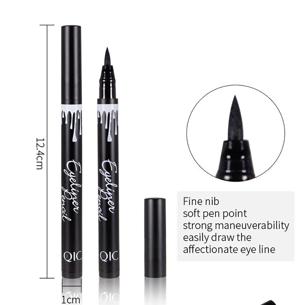 black-1pc-6 Водонепроницаемый карандаш-подводка для глаз точность длительный жидкая подводка для глаз Ручка устойчивый к пятнам жидкая подводка для глаз гладкой Красота Make Up Инструменты - Цвет: black-1pc-6