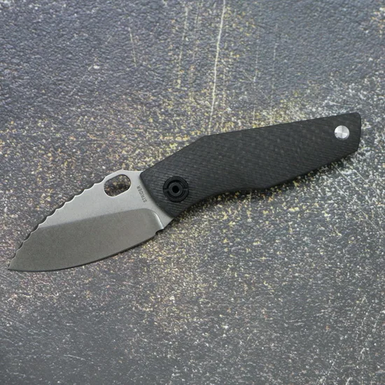 Carbon fiber TIGEND SJ75 складной нож D2 blad titanium+ CF/G10 Ручка для кемпинга на открытом воздухе средство для охоты нож для фруктов тактика выживания EDC инструмент - Цвет: Carbon fiber