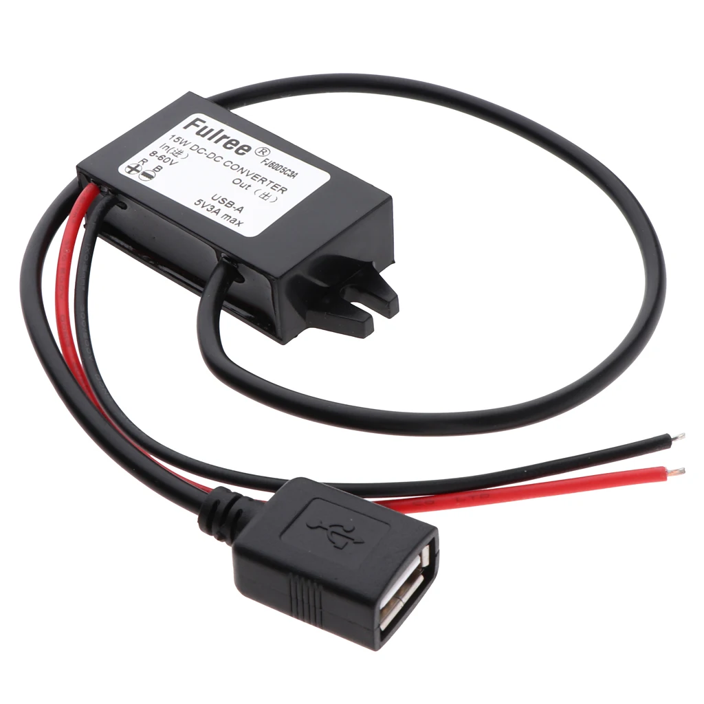 Адаптер питания понижающий модуль от 8 в 60 до 5 В USB выход адаптер для автомобиля