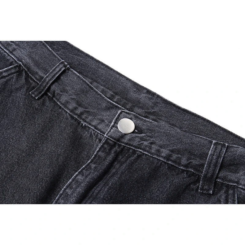 Мужские Винтажные байкерские джинсы черные брюки-багги в стиле Харадзюку 2019 |