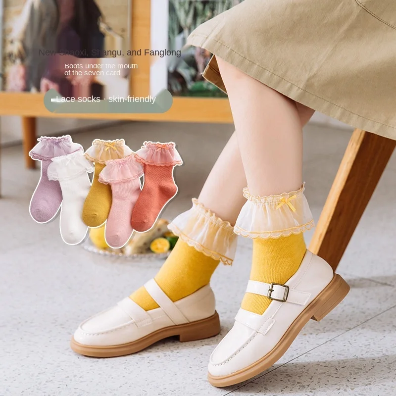 

Гольфы для новорожденных; Кружевные чулки принцессы для девочек; Сезон весна-осень; Детские хлопковые кружевные колготки принцессы