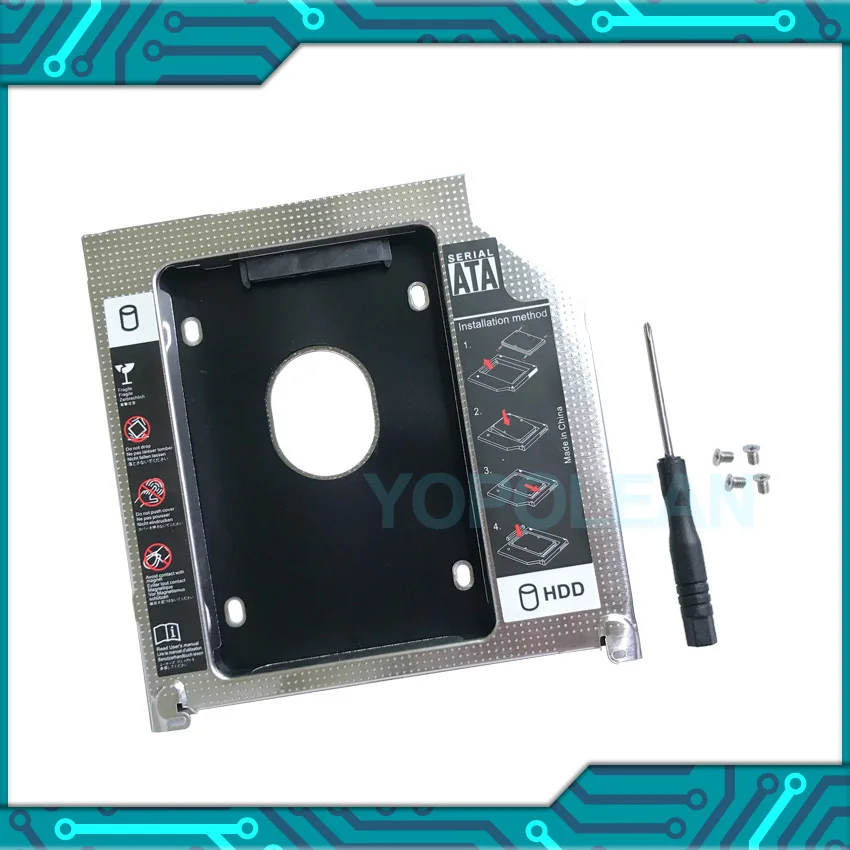 

Новый SATA 3,0 9,5 мм 2nd HDD Caddy HDD корпус Optibay SSD чехол для Macbook Pro 13 "15" 17 "A1278 A1286 A1297 A1342 2009-2012