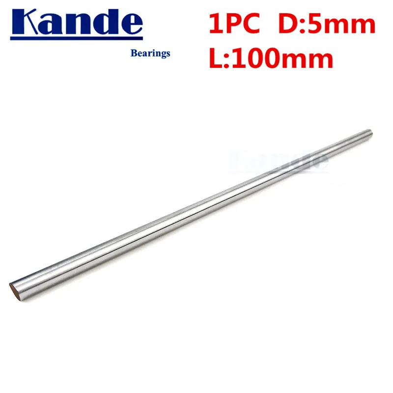 

Kande Bearings 1pc d: 5mm 3D printer rod shaft 5mm linear shaft chrome plated rod shaft CNC parts 100mm chrome hardened rod