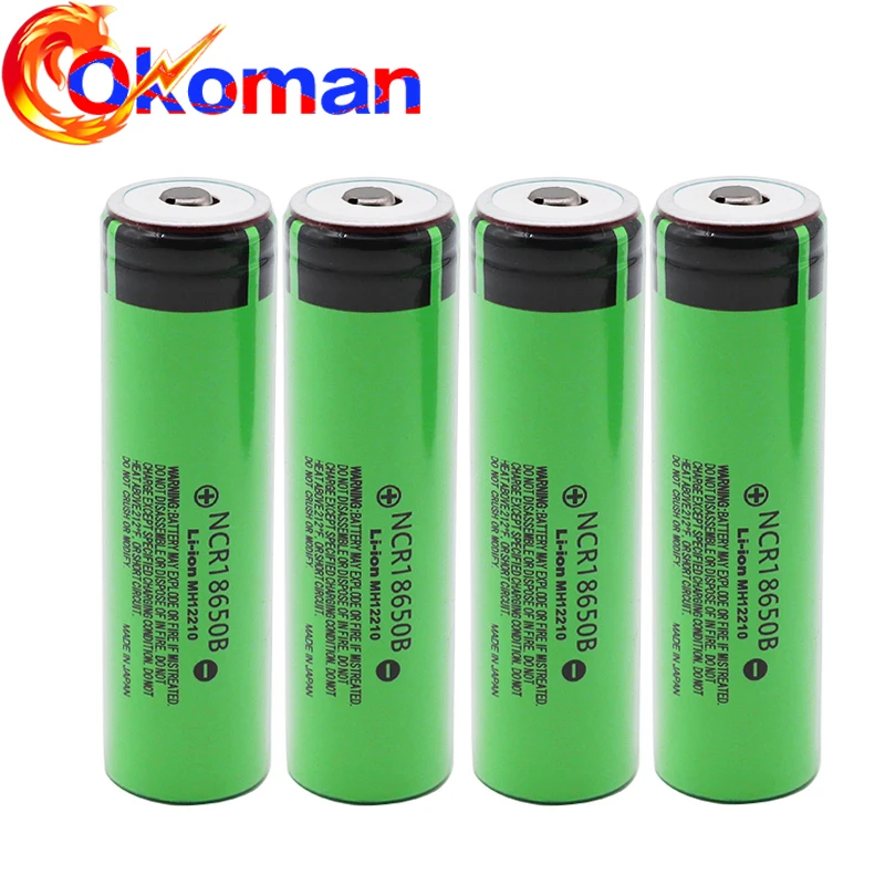 100% оригинальная 3 7 v 18650 перезаряжаемая батарея 3400mAh литиевая NCR18650B для игрушек