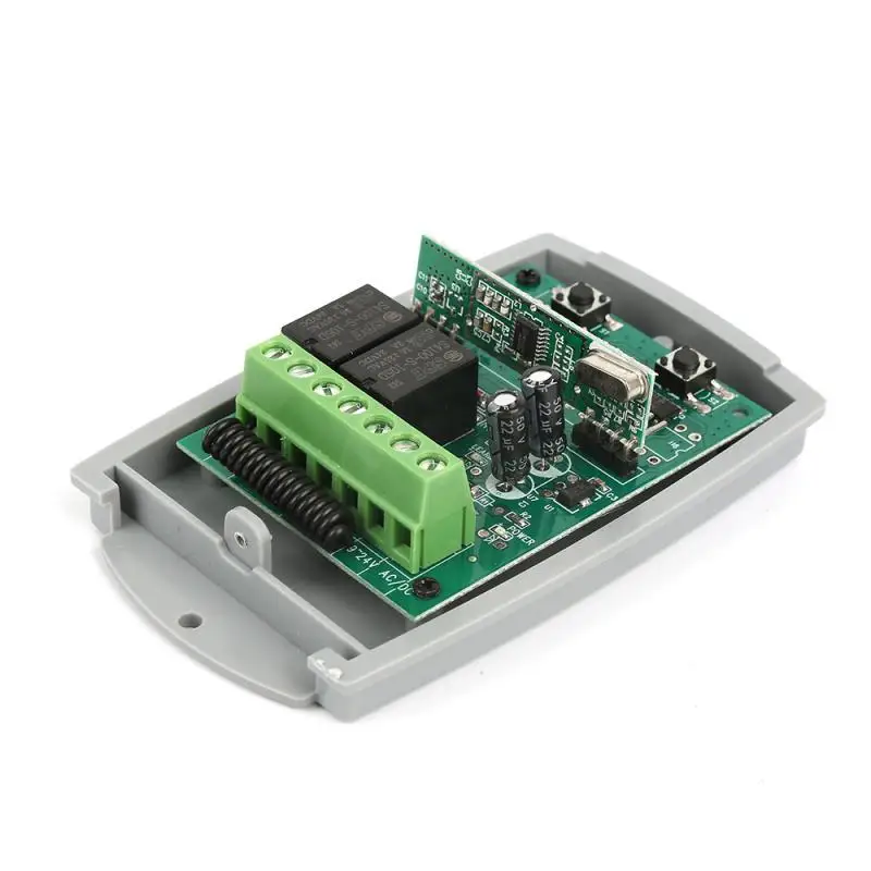 

New Universal 2 channel Gate Garage Door remote control receiver 433MHZ fixed code and Roll Code Receiver Remote control switch