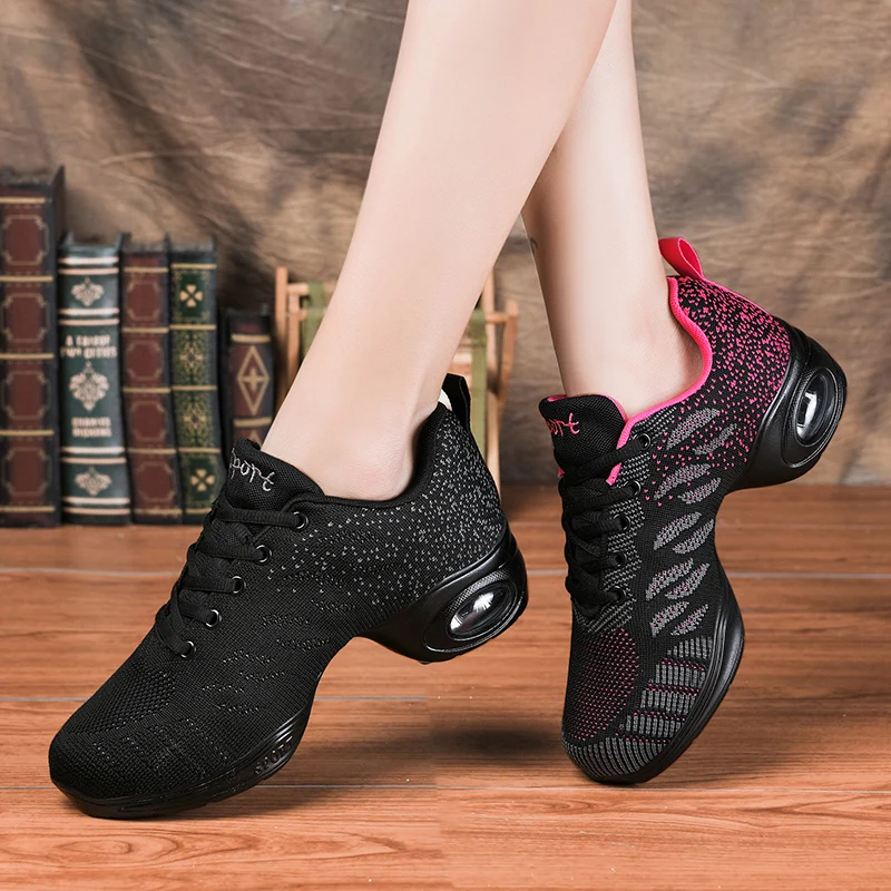 

Sneakere Women Dance Practice Shoes Air Design Dance Shoes For Woman Soft Sole Modern Dance Shoes Mesh Ladies Dance Trainers