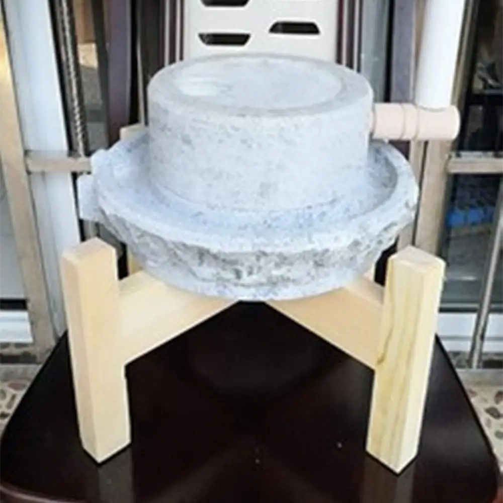 売却 天然ブルーストーンマニュアル家庭用食品小麦粉ミル、ハンドクランク穀物コーヒーグラインダーとスタンド