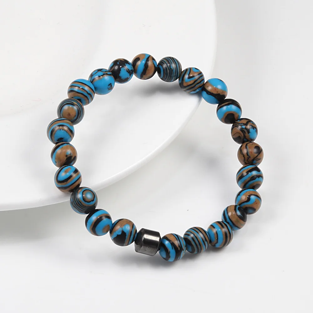 Браслет с бусинами из Малахита цилиндрические гематитовые браслеты