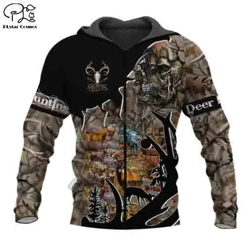 

PLstar Cosmos 3DPrint Hunter hunting Deer moose Animal Unisex Harajuku Streetwear Man/Woman Funny Hoodies/Sweatshirt/Jacket/-a10